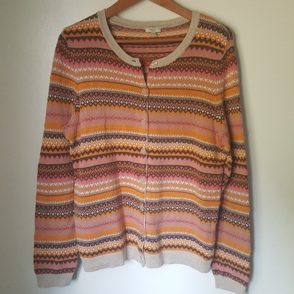 Talbots multi colored Cardigan Sweater